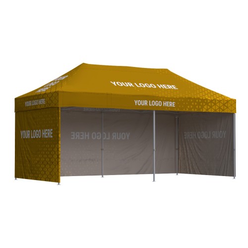 Namiot reklamowy 3x6 Octa Pro z nadrukiem, 3 ściany z nadrukiem