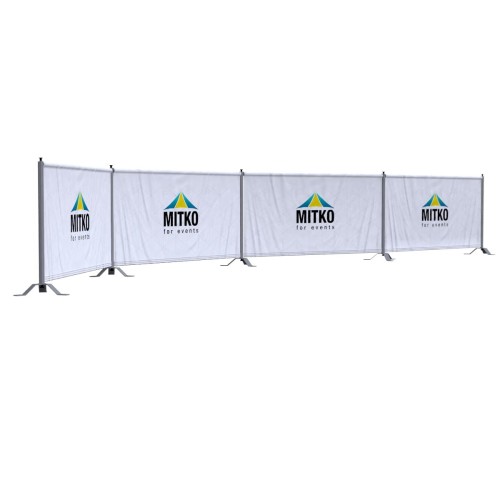 Zestaw płotków reklamowych 6m poliester - baza + 3 dostawki