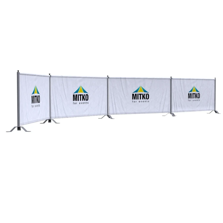 Zestaw płotków reklamowych 6m poliester - baza + 3 dostawki