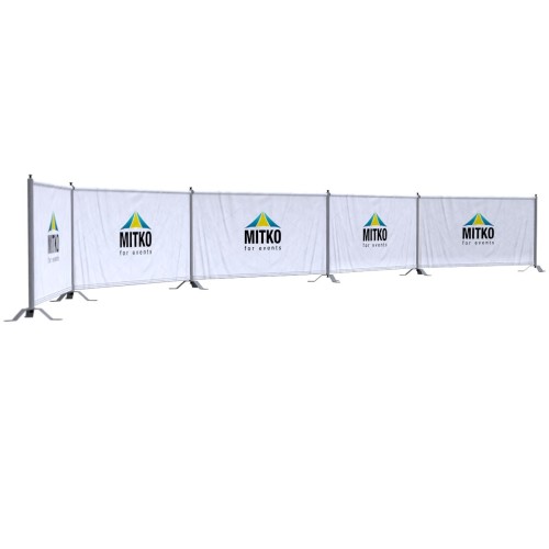 Zestaw płotków reklamowych 6m poliester - baza + 4 dostawki