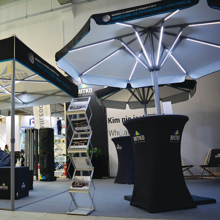 Parasol reklamowy LED z dowolnym nadrukiem