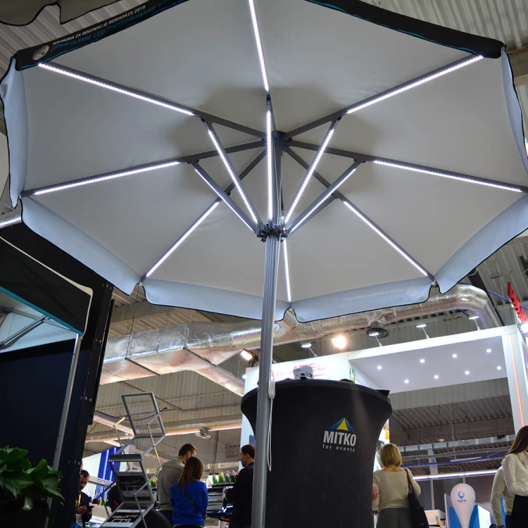 Parasol reklamowy LED z dowolnym nadrukiem