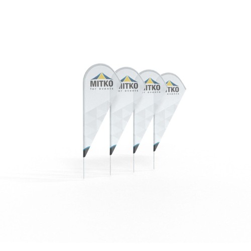 Zestaw 4 flag Flyer M z dowolnym zadrukiem