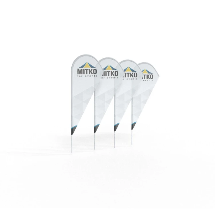 Zestaw 4 flag Flyer M z dowolnym zadrukiem