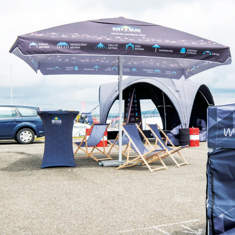 Parasol reklamowy Torino 3,5×3,5 m z dowolnym nadrukiem
