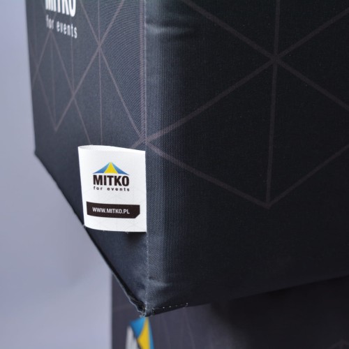 Kostka reklamowa MITKO - wszywka z oznaczeniem producenta