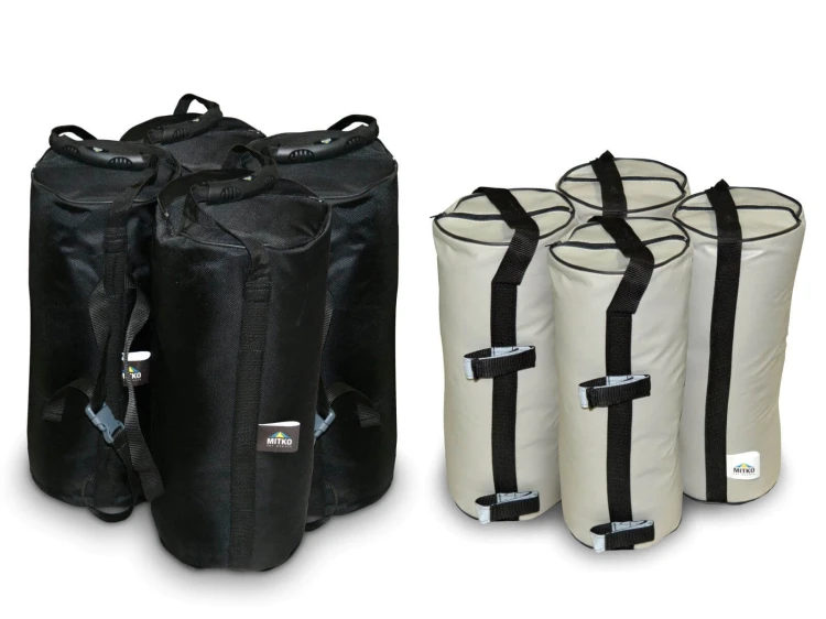 4 obciążniki piaskowe 27,5 kg + 4 obciążniki piaskowe 16 kg