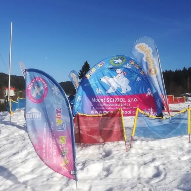 Flaga reklamowa Rider S Round Skifun Park