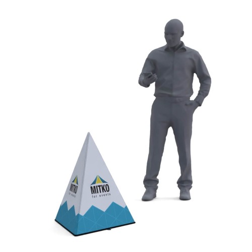 Składana piramidka reklamowa Zigi z nadrukiem dwustronnym