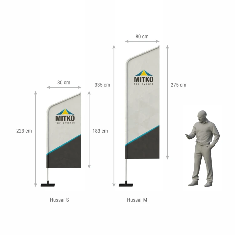Porównanie rozmiarów flag Hussar
