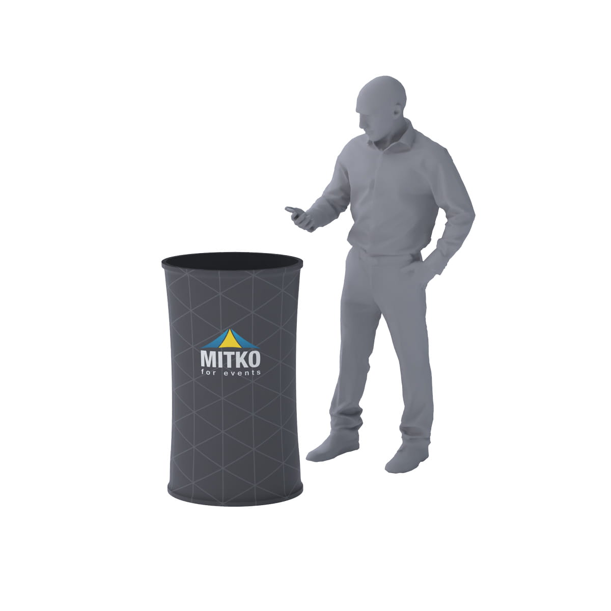 Trybunka tekstylna owalna